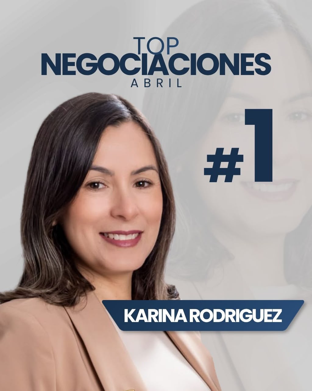 Top Negociaciones puesto #1 - Abril