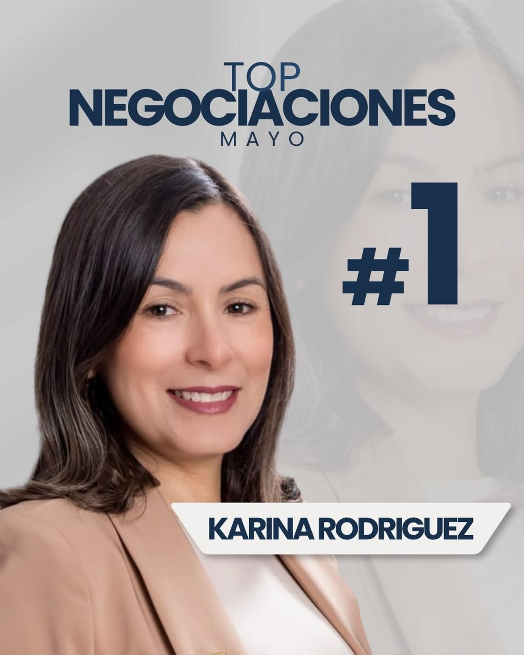 Top Negociaciones puesto #1 - Mayo
