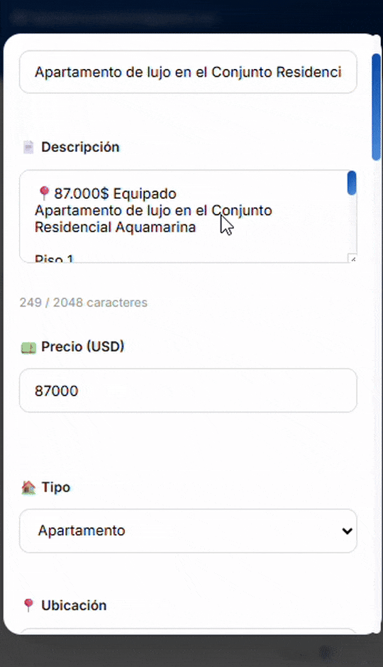 Demo de la plataforma